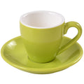 Tasse à expresso en porcelaine ionEgg avec soucoupe, tasse pour expresso, 80 ml/2,7 oz, vert