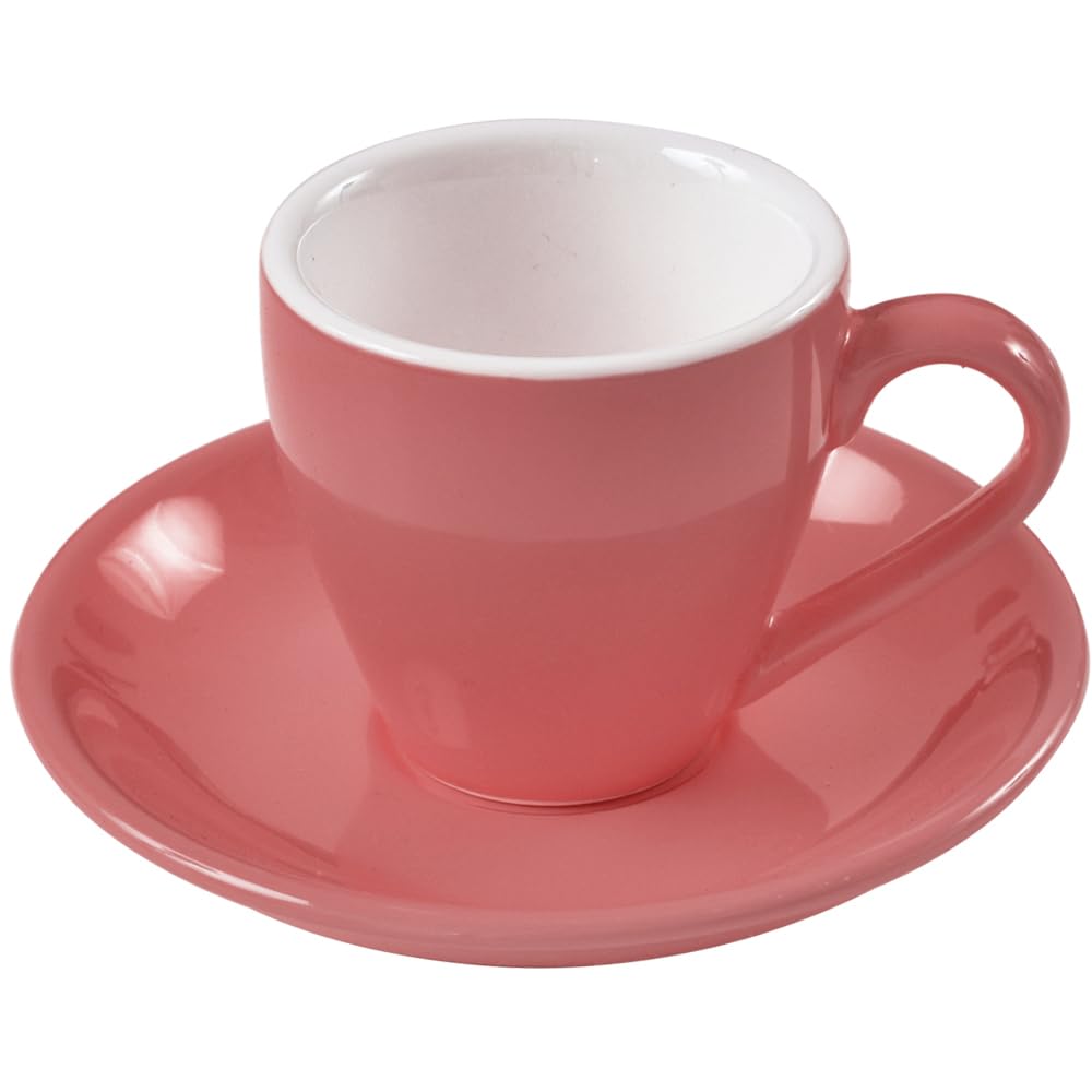 Tasse à expresso en porcelaine ionEgg avec soucoupe, tasse à expresso, 80 ml/2,7 oz, rose