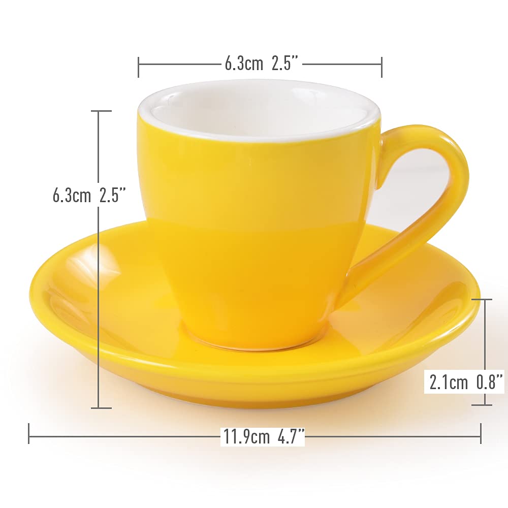 Tasse à expresso en porcelaine ionEgg avec soucoupe, tasse pour expresso, 80 ml/2,7 oz, vert